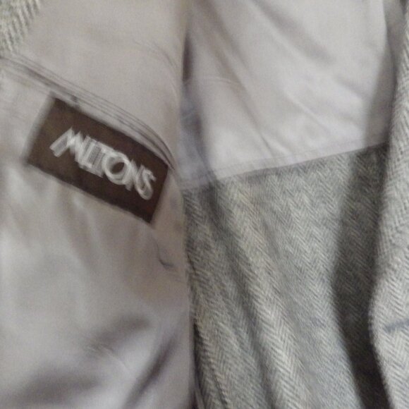 Gray Harris Tweed Sportscoat/ Pure Scottish Wool/ Size 46 Chest - Picture 5 of 7